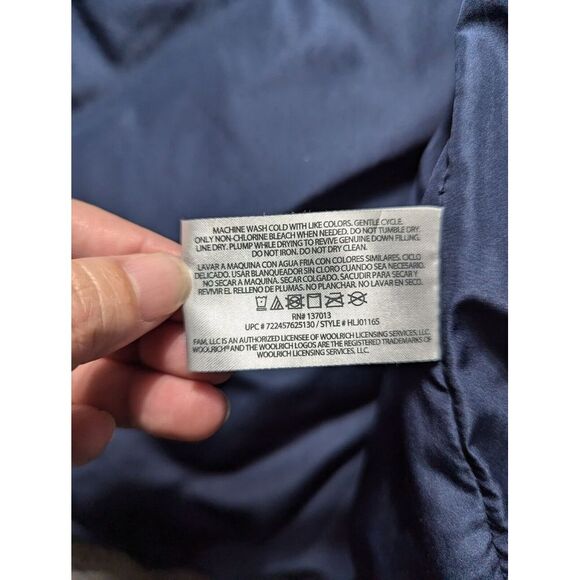 Woolrich Puffer Sleeveless Vest Women's Size Medium Blue - Picture 4 of 9